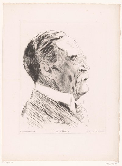 Wilhelm von Boden muotokuva W.v.Bode (otsikko esineessä) tekijältä Max Liebermann