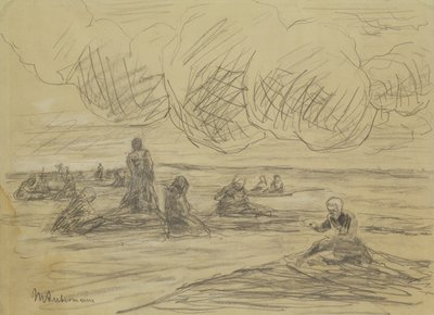 Verkkojen korjaaminen, 1894 tekijältä Max Liebermann