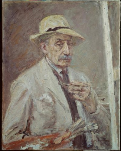 Selbstbildnis mit Malkittel und Hut tekijältä Max Liebermann