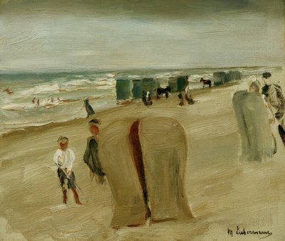 Strand mit Strandkörben tekijältä Max Liebermann