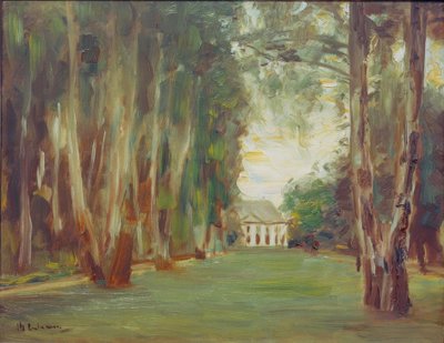 Wannseegarten mit Villa / Die Birkenallee im Wannseegarten tekijältä Max Liebermann