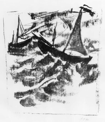 Veneet myrskyssä tekijältä Max Pechstein