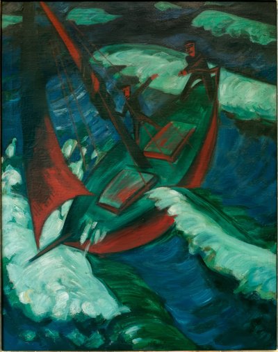 Kutter im Sturm von Max Pechstein
