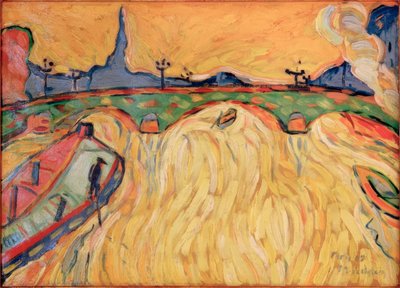 Sen silta ja rahtilaivat tekijältä Max Pechstein