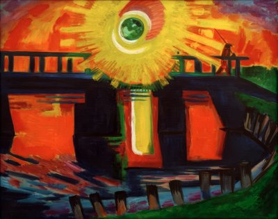 auringonlasku tekijältä Max Pechstein