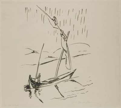 Suezkanal, aus Reisebilder: Italien-Südsee von Max Pechstein