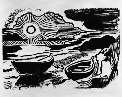 Laskeva aurinko tekijältä Max Pechstein