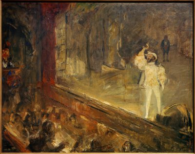 Die Champagnerarie aus Don Giovanni (dAndrade an der Rampe) tekijältä Max Slevogt