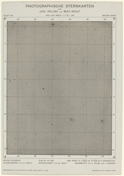 Photographische Sternkarte 17. maaliskuuta 1906, 2268. Tekijät: Max Wolf, Johann Palisa. tekijältä Max Wolf, Johann Palisa