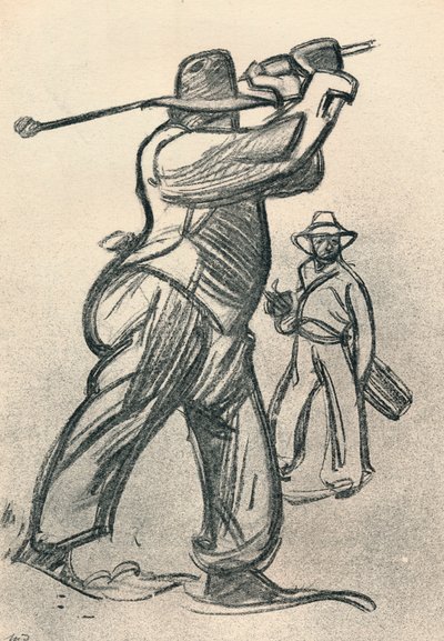 Golfin pelaaja, 1920, 1923 tekijältä Maxime Pierre Jules Dethomas