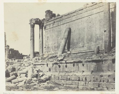 Baalbeck (Heliopolis), Jupiterin temppeli, itäinen julkisivu; Syyriaa tekijältä Maxime Du Camp