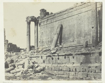 Baalbeck (Heliopolis), Jupiterin temppeli, itäinen julkisivu; Syyriaa tekijältä Maxime Du Camp