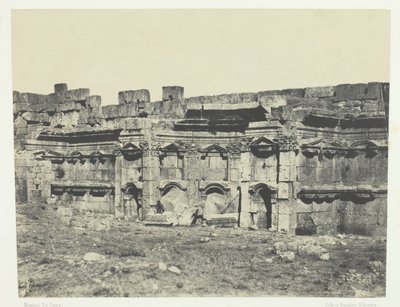 Baalbeck, Auringon ja Jupiterin temppelien kotelon sisustus, Syyria, 184951, painettu 1852. tekijältä Maxime Du Camp