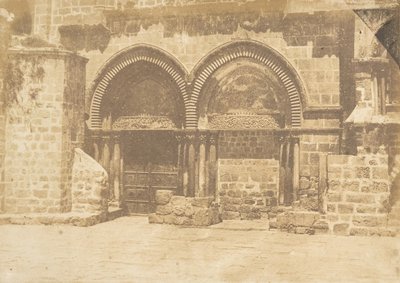 Pyhän haudan kirkon julkisivu, Jerusalem nro 1, 19. elokuuta 1850. tekijältä Maxime Du Camp