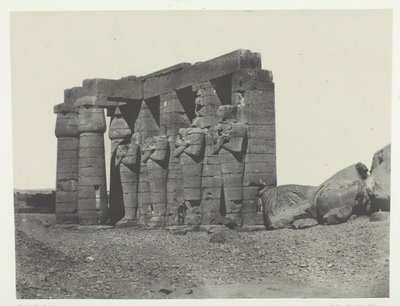 Gournah, Osymandias Ramesseum Occidentalin haudan perystyle, Thebes, 184951. tekijältä Maxime Du Camp