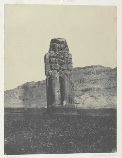 Korna, Memnonin patsas; Thebes tekijältä Maxime Du Camp