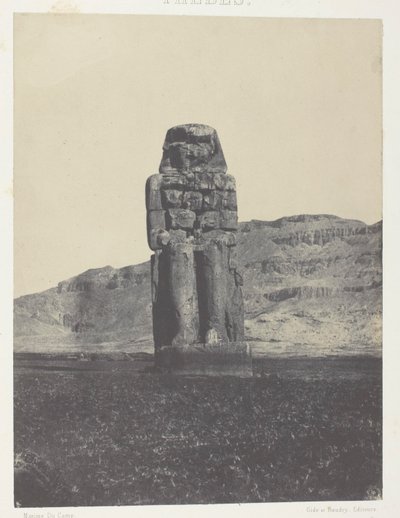Korna, Memnonin patsas; Thebes tekijältä Maxime Du Camp