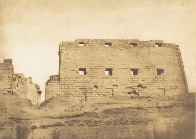 Karnacin palatsin suuri pylväs, Thebes, 1849-50. tekijältä Maxime Du Camp
