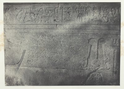 Suuri Isisin temppeli Philoessa, Demotic Inscription, Nubia, 184951, painettu 1852. tekijältä Maxime Du Camp