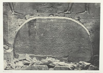Suuri Isisin temppeli Philoessa, Proscynema Act of Adoration, Nubia, 184951, painettu 1852. tekijältä Maxime Du Camp