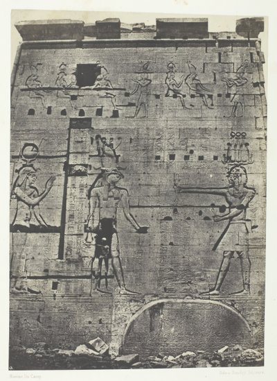 Suuri Isisin temppeli Philoessa, toinen pylväs, Nubia, 184951, painettu 1852. tekijältä Maxime Du Camp