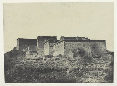 Isiksen suuri temppeli Philoessa, yleisnäkymä pohjoisesta; Nubia, levy 80 albumista "Egypte, Nubie, Palestine et Syrie" (1852). tekijältä Maxime Du Camp