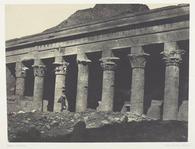 Isiksen suuri temppeli Philoessa, Galerie Orientale; Nubia, levy 73 albumista "Egypte, Nubie, Palestine et Syrie" (1852). tekijältä Maxime Du Camp