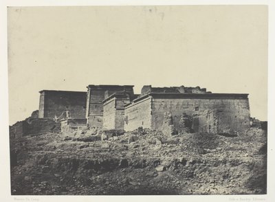 Isiksen suuri temppeli Philoessa, yleisnäkymä pohjoisesta; Nubia, levy 80 albumista "Egypte, Nubie, Palestine et Syrie" (1852). tekijältä Maxime Du Camp