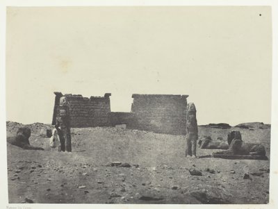 Hémi-Spéos De Séboua, Drômos, Nubia, 184951, painettu 1852. tekijältä Maxime Du Camp