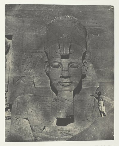 Ibsamboul, Colosse Médial (Enfoui) du Spéos de Phrè Nubie, Palestine et Syrie, levy 106 albumista "Egypte, Nubie, Palestine et Syrie" (1852). tekijältä Maxime Du Camp