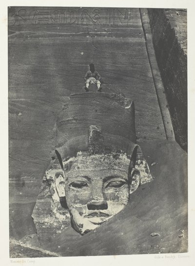 Ibsamboul, Colosse Occidental Du Spéos De Phrè; Nubia, levy 107 albumista "Egypte, Nubie, Palestine et Syrie" (1852). tekijältä Maxime Du Camp