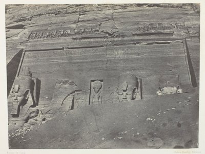 Ibsamboul, Vue Générale Du Grand Spéos De Phrè; Nubie, levy 102 albumista "Egypte, Nubie, Palestine et Syrie" (1852). tekijältä Maxime Du Camp