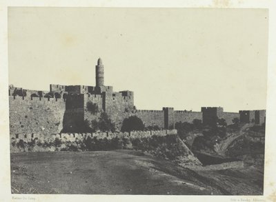Jerusalem, läntiset muurit; Palestiina tekijältä Maxime Du Camp