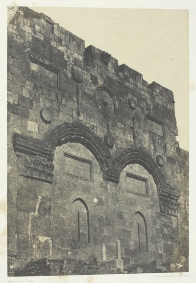 Jerusalem, Kultainen portti (Bab-El-Daharieh); Palestiina tekijältä Maxime Du Camp