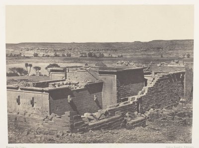 Kalabscheh, yleinen näkymä Kalabschehin temppelistä (Talmis); Nubia tekijältä Maxime Du Camp