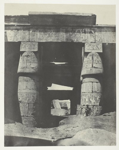 Karnak, Khonsin temppelin portico; Thebes tekijältä Maxime Du Camp