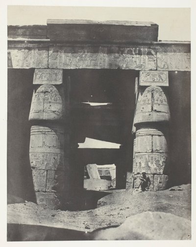 Karnak, Khonsin temppelin portico; Thebes tekijältä Maxime Du Camp