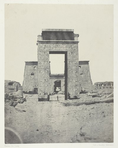 Karnak, Khonsin temppelin propyloni; Thebes tekijältä Maxime Du Camp