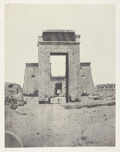 Karnak, Khonsin temppelin propyloni; Thebes tekijältä Maxime Du Camp