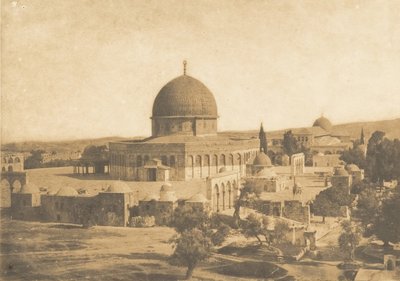 Omarin moskeija, Jerusalem, elokuu 1850. tekijältä Maxime Du Camp