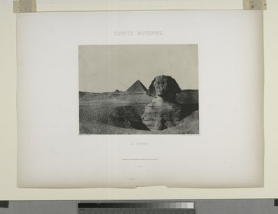 Le Sphinx, Egypti (m/w kuva) tekijältä Maxime Du Camp