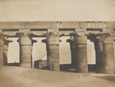 Luxor, palatsin suuri pylväikkö, 1849-51. tekijältä Maxime Du Camp