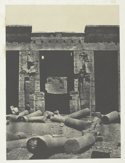 Medinet-Habou, Ramses-Méiamounin palatsin peristyylin itäosa; Thebes tekijältä Maxime Du Camp