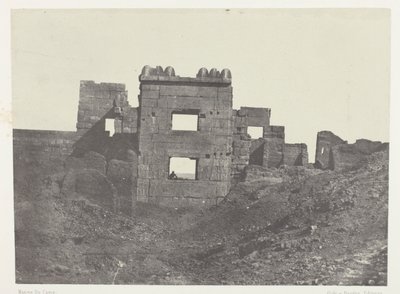 Medinet-Habou, Gynécée de Ramsès-Mèiamounin itäinen julkisivu; Thebes tekijältä Maxime Du Camp