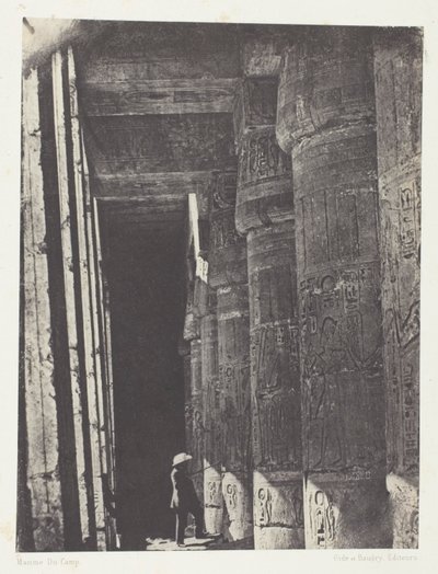 Medinet-Habou, Ramses-Méiamounin palatsin galleria; Thebes tekijältä Maxime Du Camp