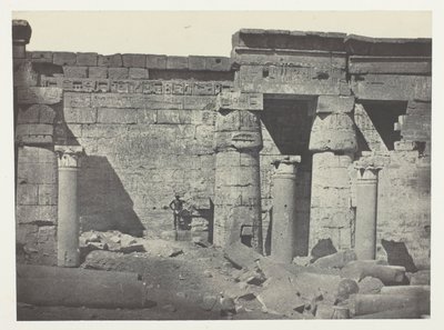 Medinet-Habou, Ramses-Méiamounin palatsin peristyle; Thebes tekijältä Maxime Du Camp