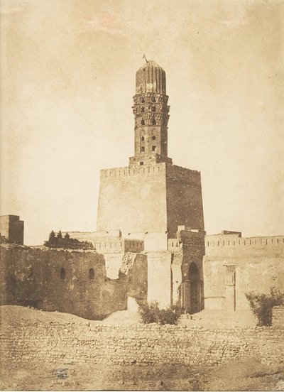 Khalif Hakemin moskeijan itäinen minareetti, Kairo, 27. joulukuuta 1849. tekijältä Maxime Du Camp