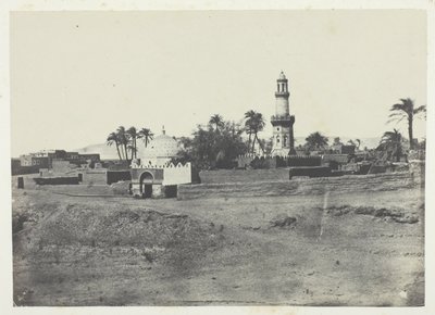 El-Arifin moskeija ja Murad-Beyn hauta, Ylä-Egypti, levy 13 albumista "Egypte, Nubie, Palestine et Syrie" (1852). tekijältä Maxime Du Camp