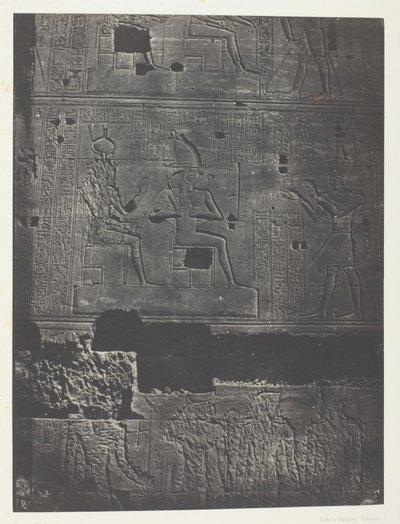Länsimuuri, Isiksen suuri temppeli Philoessa; Nubia, levy 78 albumista "Egypte, Nubie, Palestine et Syrie" (1852). tekijältä Maxime Du Camp