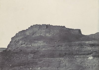 Nubia. Ibrymin linnoitus muinainen Premmis. Näkymä etelään, 1850. tekijältä Maxime Du Camp